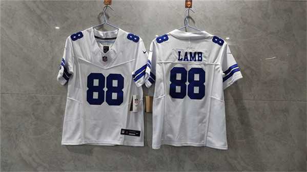 Womens Dallas Cowboys #88 CeeDee Lamb White 2023 F.U.S.E. Limited Stitched Jersey